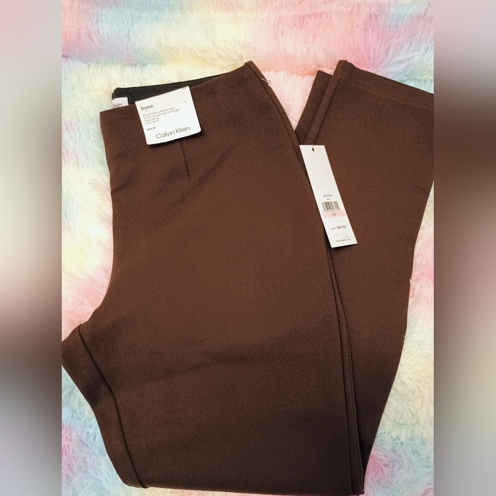 Calvin Klein Women's Brown Dress Pants